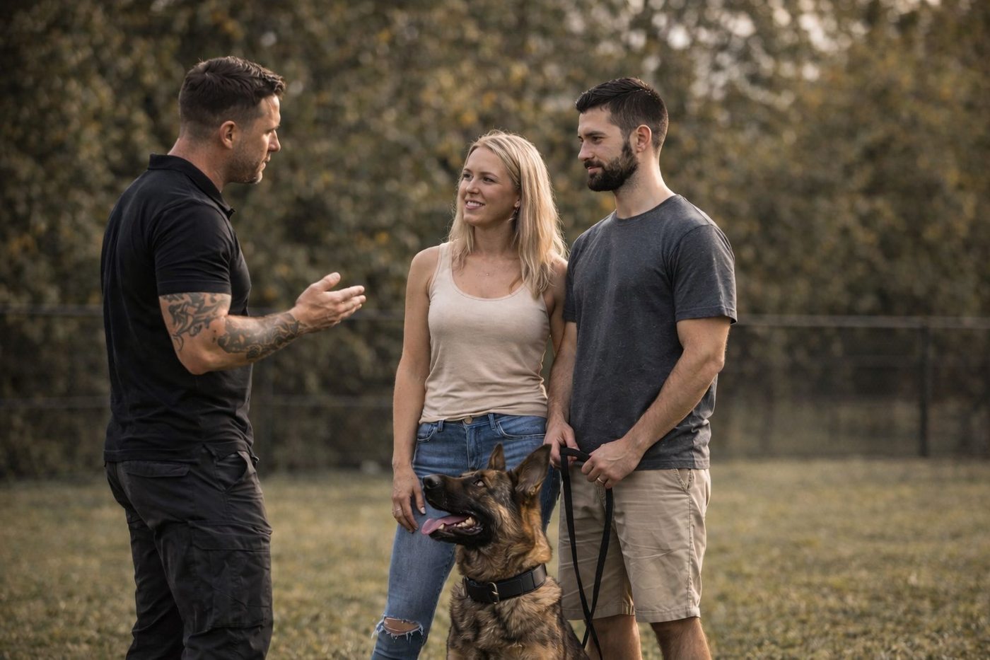 Sessao de coaching para donos de caes